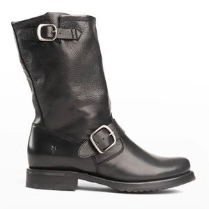 Frye Veronica Black Moto Boots